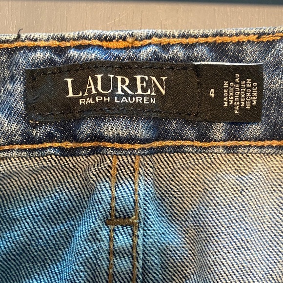 Ralph Lauren Women’s Patchwork Boyfriend Fit Blue Jeans - Picture 3 of 11